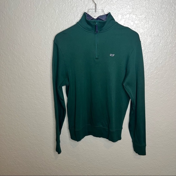 BNWOT Army Green Vineyard Vines Half Zip Jacket - Picture 3 of 10
